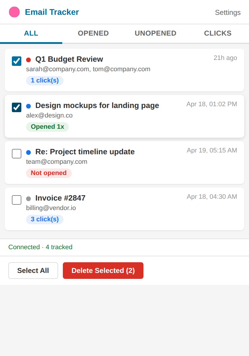 Email Tracker screenshot 3