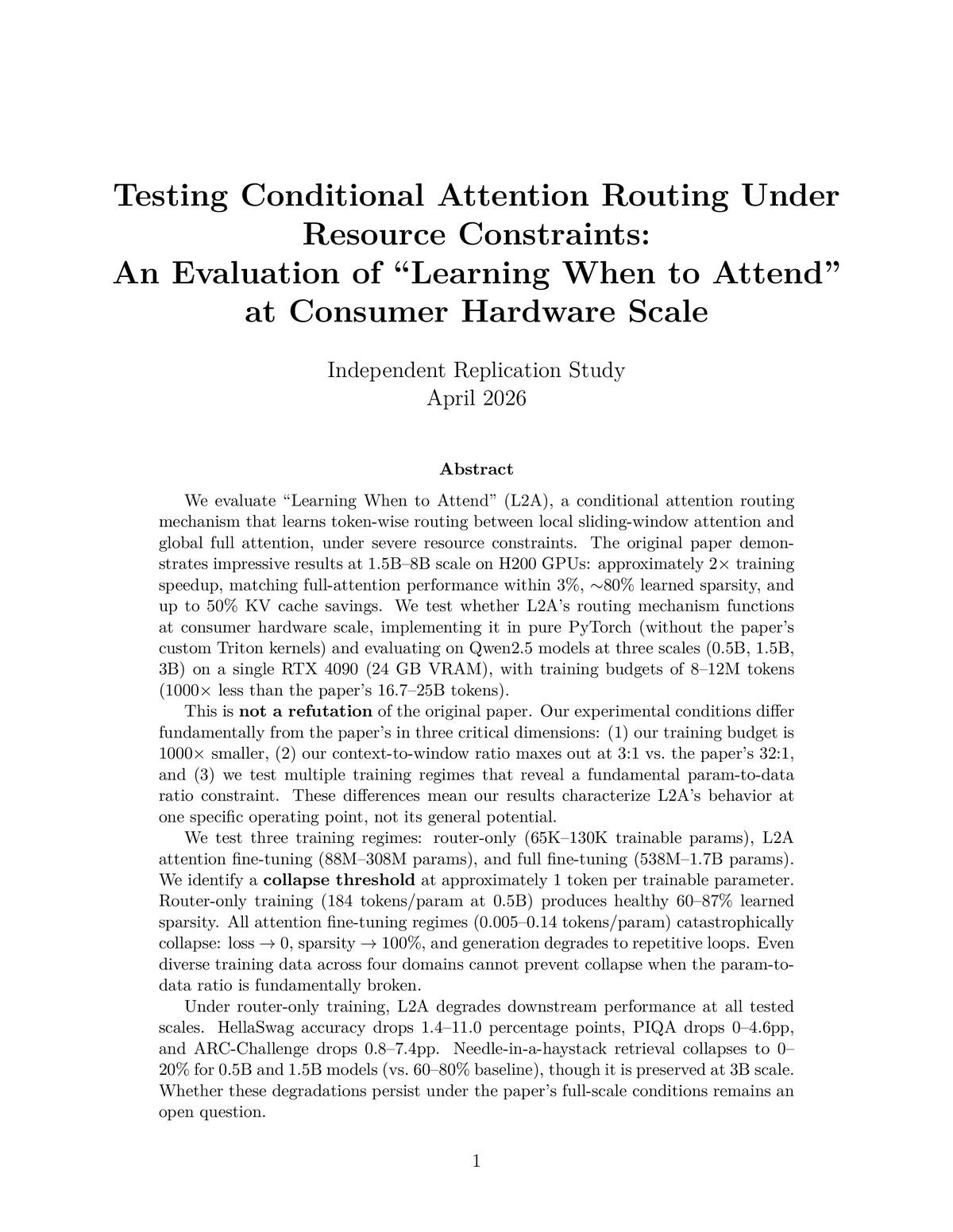Testing Conditional Attention Routing at Consumer Scale cover